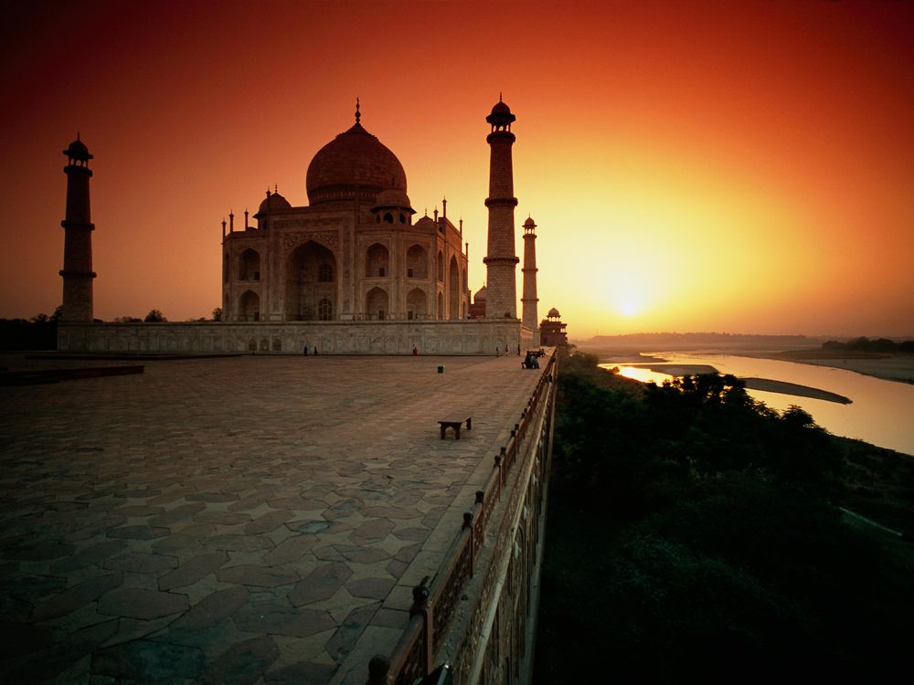 Taj Mahal sunset