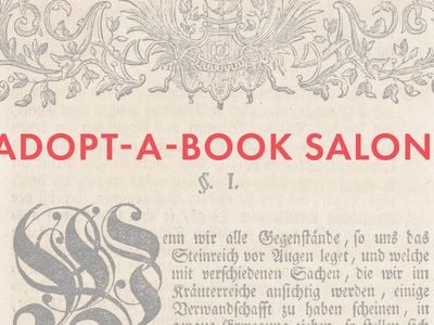 Smithsonian Libraries and Archives invites you to a series of four Adopt-a-Book Salons in March and April.