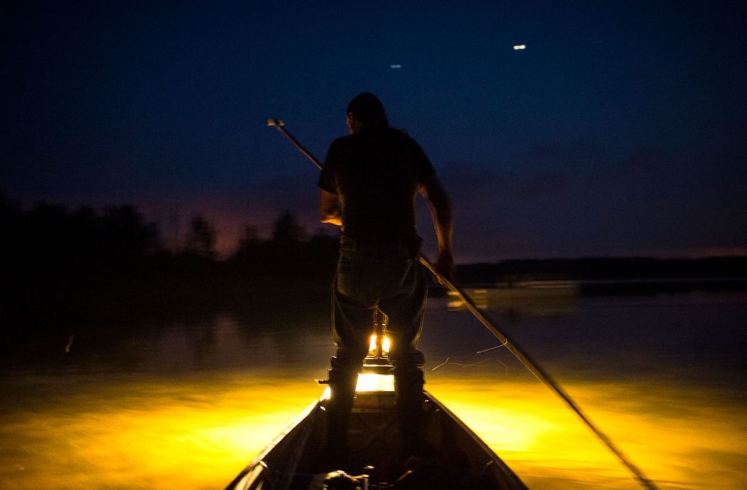 Prosper navigates Pomquet Harbour with light from a lantern