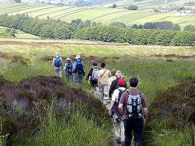 Following the Brontë Trail across the moors, the Wayfarers group walked between eight and 10 miles a day in Yorkshire and Derbyshire.