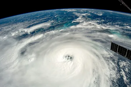 A shot of Hurricane Ian, taken from the International Space Station on September 28, 2022