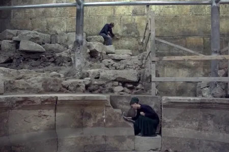 Archaeologists excavating a new theater uncovered near Jerusalem's Western Wall