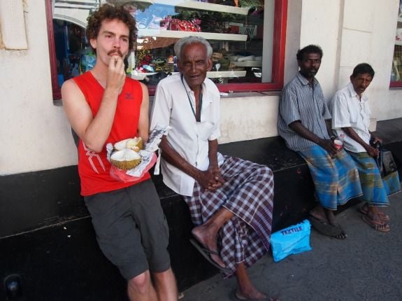 Rob Culclasure passes the time in the best possible way in Kandy, Sri Lanka.