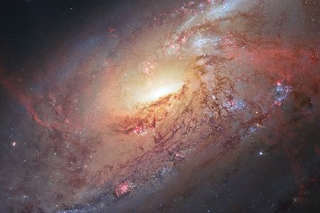 Galaxy M106′s spiral arms.