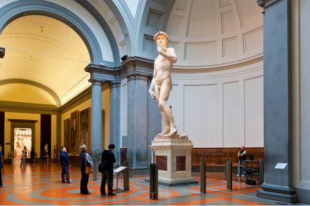 Michelangelo's David, the centerpiece of the Accademia.