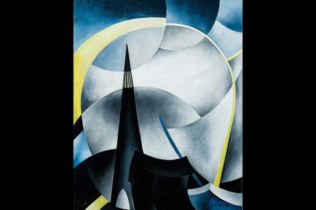 Ida O’Keeffe created seven abstract paintings of Cape Cod’s Highland Light (pictured: Variation on a Lighthouse Theme V). The first in the acclaimed series has been lost.