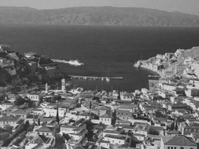 A view of the Greek island Hydra.