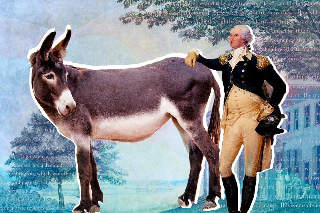 George Washington and a mule