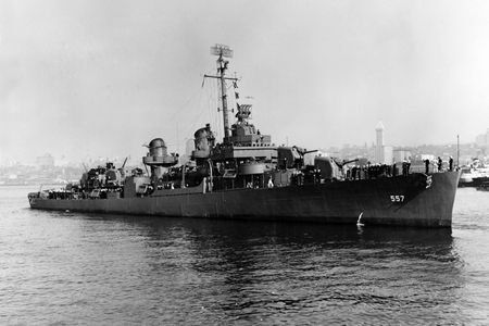 During the dive mission, the divers found and captured footage of the ship's bridge, midsection, and bow that had hull number "557" still visible on both sides.


