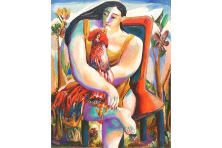Mujer con gallo (Woman With Rooster), 1941.