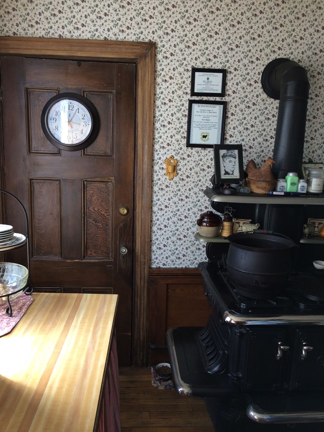 Kitchen inside the Lizzie Borden house