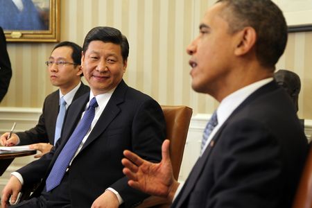 Chinese President Xi Jinping in a meeting with President Obama a few years ago