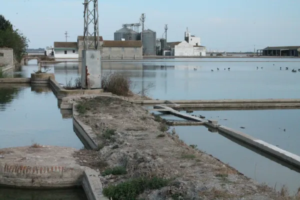 Flooded fileds and industry presence. thumbnail