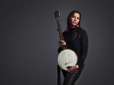 Rhiannon Giddens with gray to the left