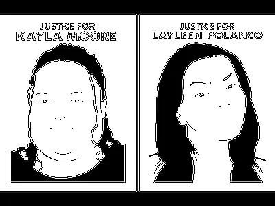 Oree Originol, Justice for Kayla Moore and Justice for Layleen Polanco, from Justice for Our Lives, 2014-2020, 78 digital images, Smithsonian American Art Museum, Museum purchase through the Patricia Tobacco Forrester Endowment, 2020.51A-MM, © 2014, Oree Originol.