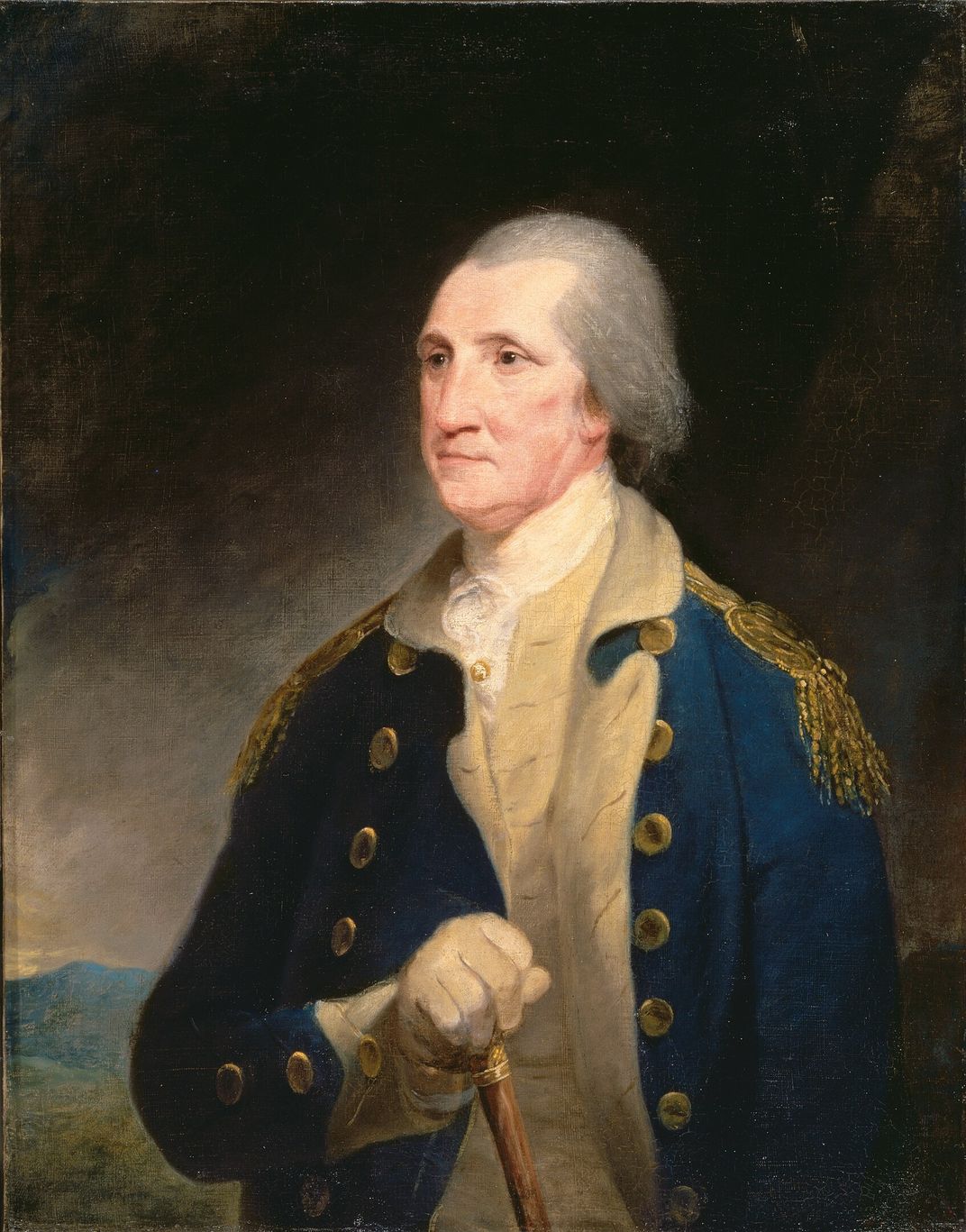 A portrait of George Washington by Robert Edge Pine
