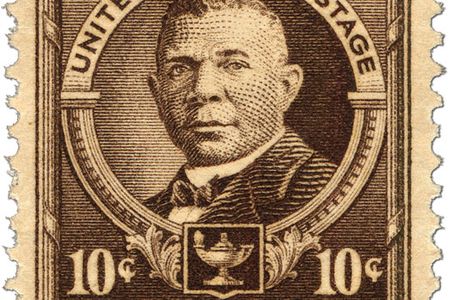 This Booker T. Washington stamp was part of a series depicting influential educators.
