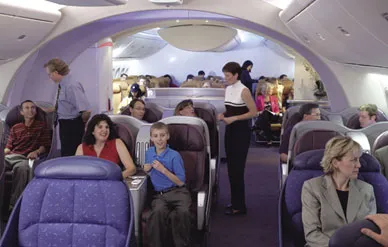 In the Dreamliner's avant-garde cabin, one thing hasn't changed: Business class is better than coach.