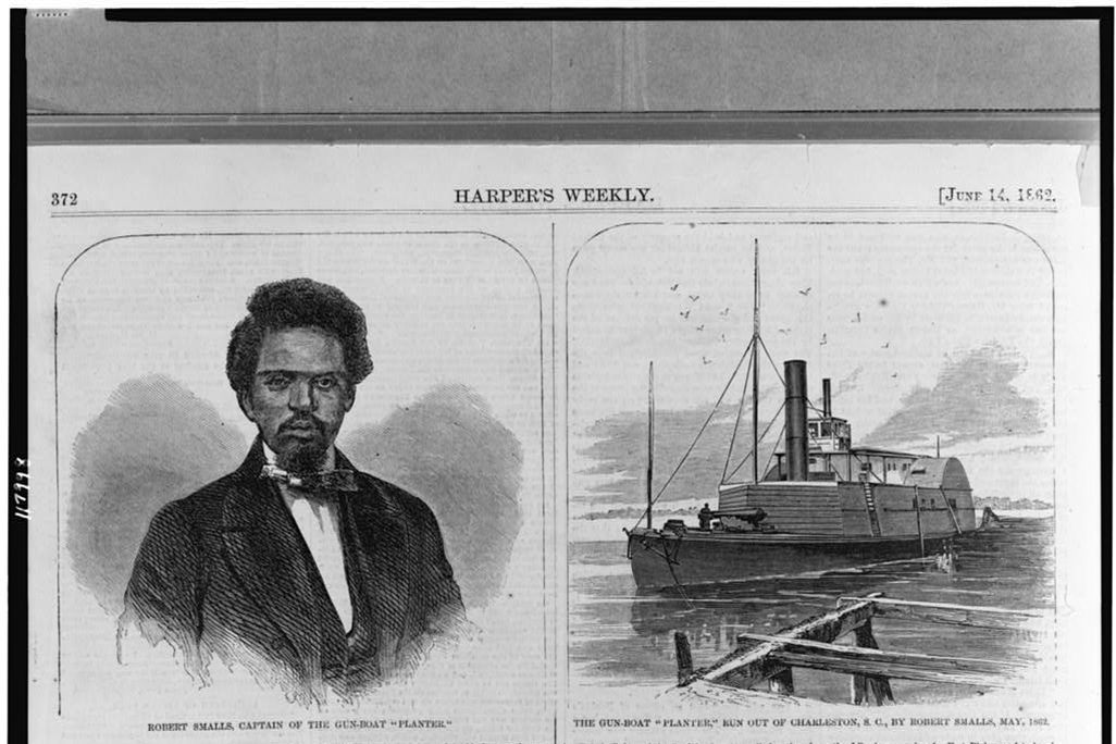 Clipping from Harper's Bazaar with a portrait of a man next to a ship