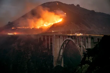 Wildfires blazed through Big Sur in January 2022.