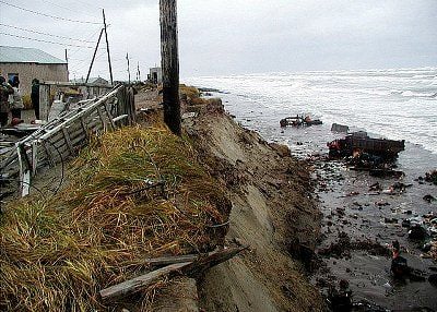 Eroded Alaska village