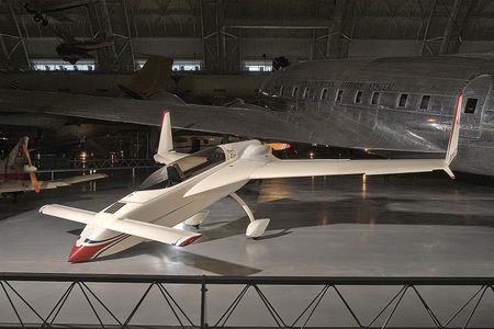 The Rutan VariEze, on display at the Steven F. Udvar-Hazy Center in Northern Virginia, electrified homebuilders when it appeared in 1976, not only with its exotic airframe but also with a set of easy-to-follow plans, which are on display in the We All Fly gallery.