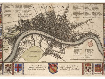 This map of London shows it around the time of John Gaunt's work.