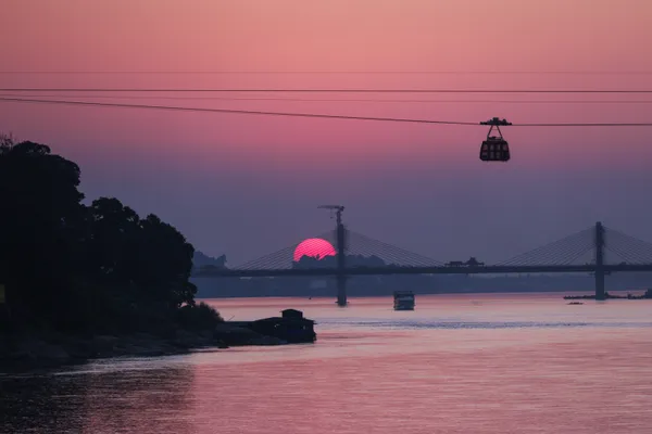 Sunset on the Brahmaputra thumbnail