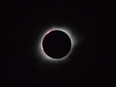A view of the total solar eclipse captured from Donggala, Indonesia.