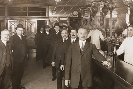 According to author Christine Sismondo, taverns, such as the one shown here in New York City, produced a particular type of public sphere in colonial America.