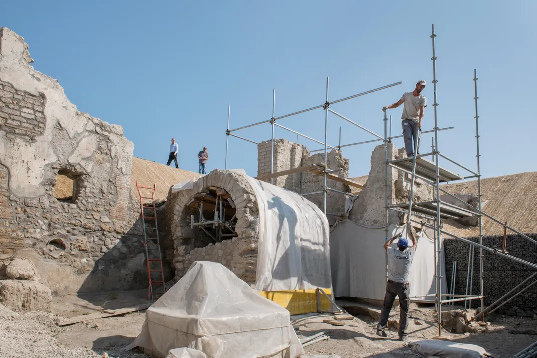 Stabilizing efforts in Pompeii