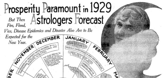 1928 article about astrologers predicting that 1929 will be a year of prosperity