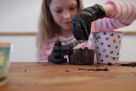 Using dirt containing bacteria that generate electricity, kids can build their own mud batteries. 