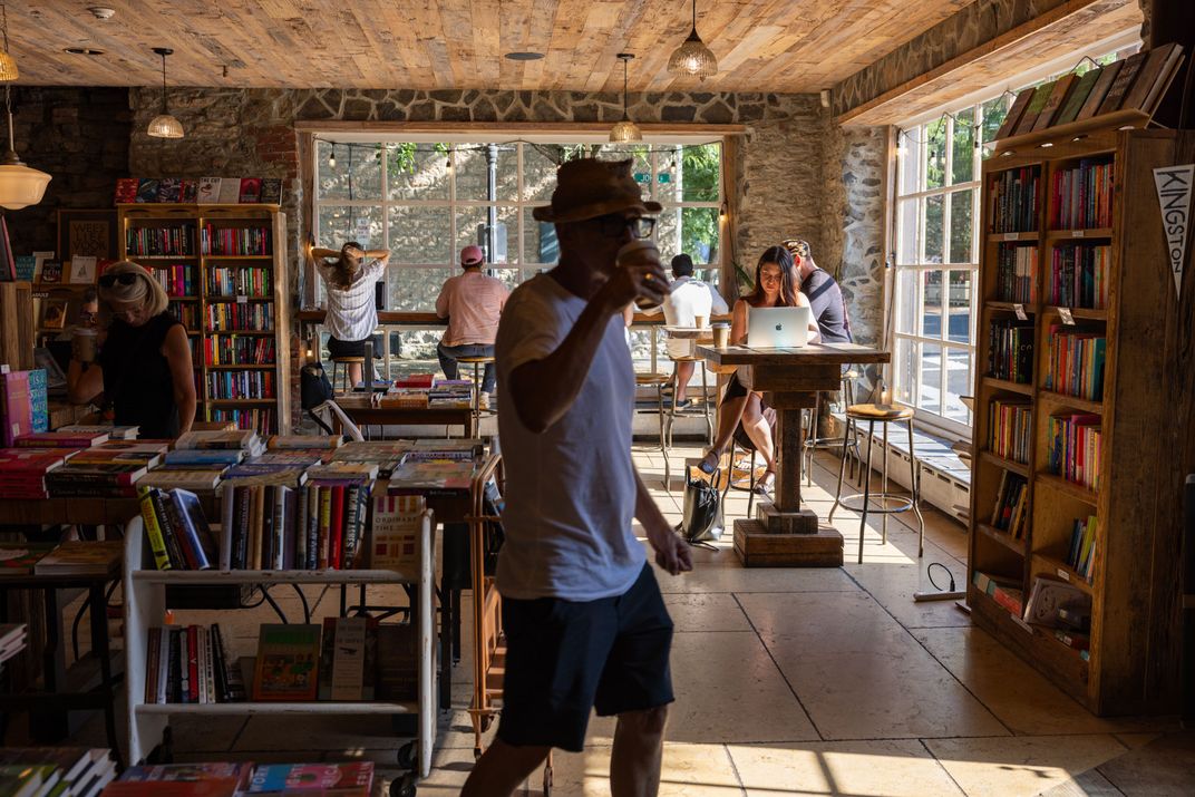 Rough Draft, a bar and bookstore in a pre-Revolutionary building in the Hudson River port of Kingston