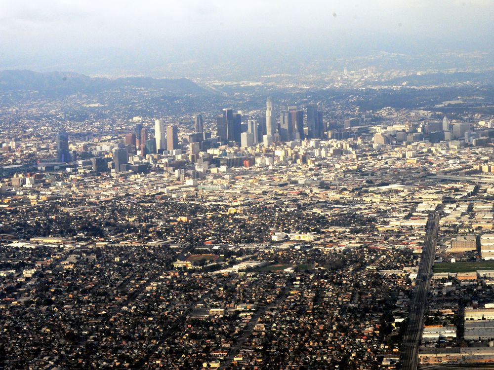 Aerial shot of Los Angeles