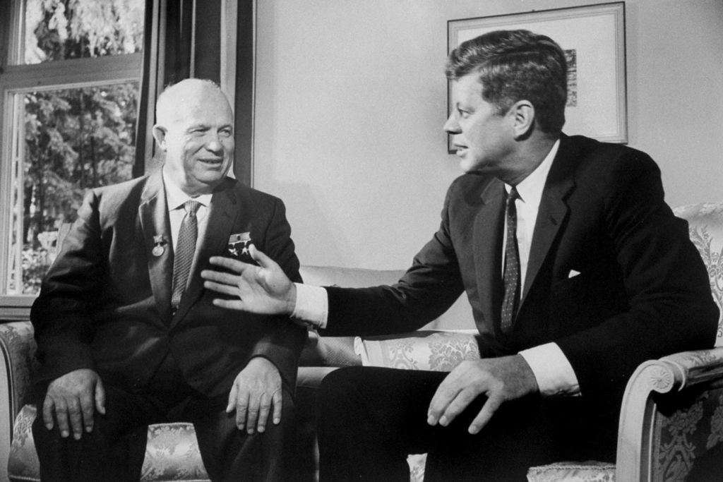 JFK and Nikita Khrushchev