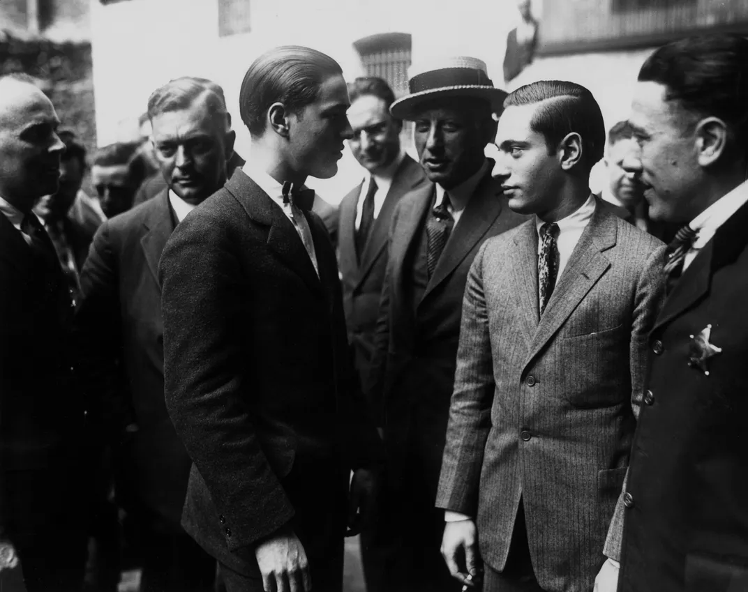 Loeb (left) stares at Leopold (right)