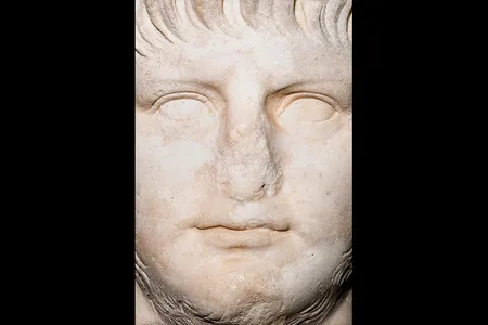 A portrait in marble of the emperor, circa A.D. 60.