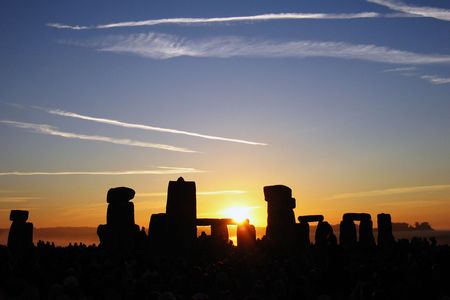 Summer solstice sunrise over Stonehenge