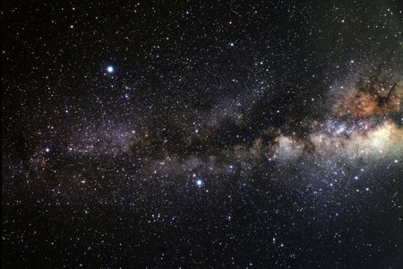 The three brightest stars in the image make up the Summer Triangle.