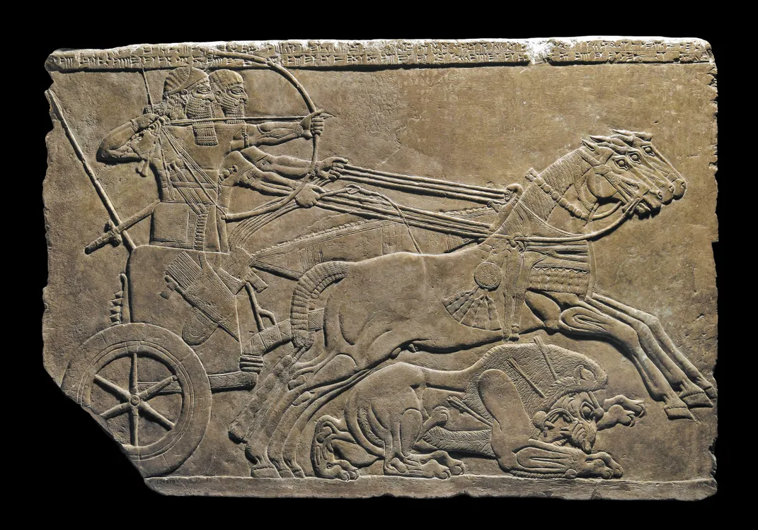 A relief dating back to the ninth century B.C.