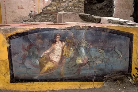The snack bars depicts a Nereid riding a sea-horse.