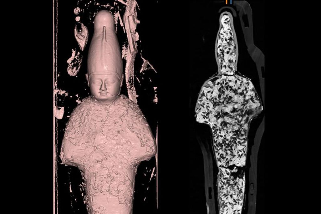Grain mummy shaped like Osiris