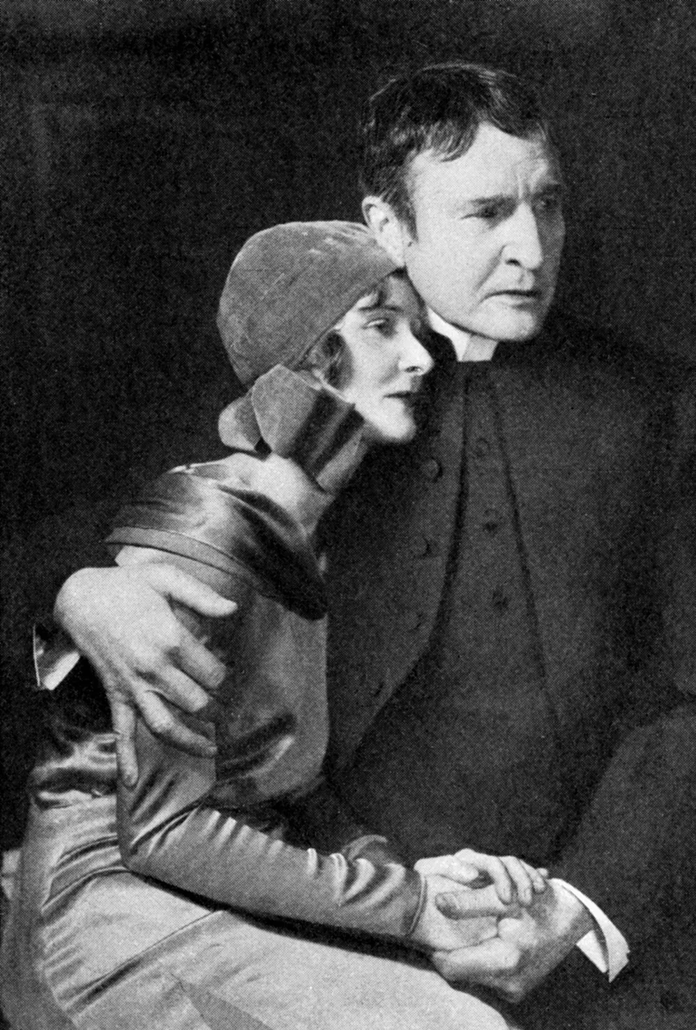 Entwistle and William Gillette in a Broadway production of Sherlock Holmes