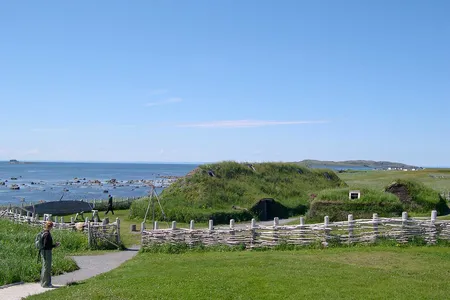 A recreation of Viking structures at L&rsquo;Anse aux Meadows