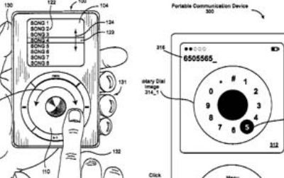 Steve Jobs' patent for the iPod classic included the scroll wheel.