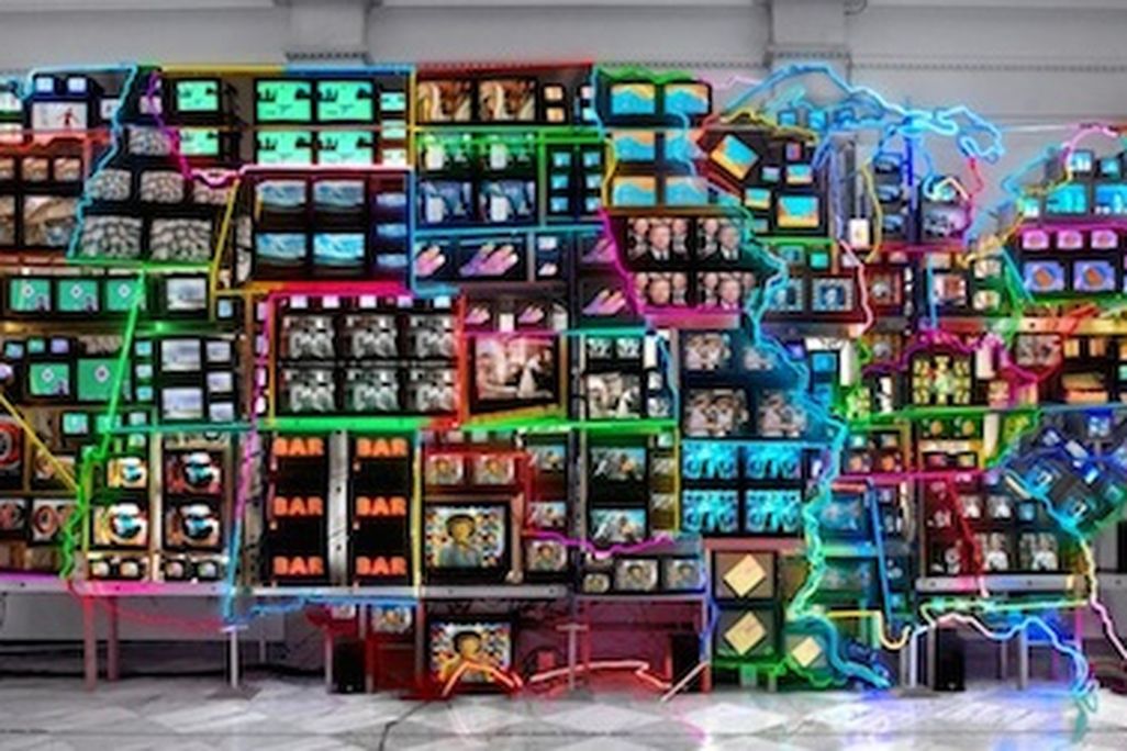 Electronic Superhighway: Continental U.S., Alaska, Hawaii. 1995. Nam June Paik.