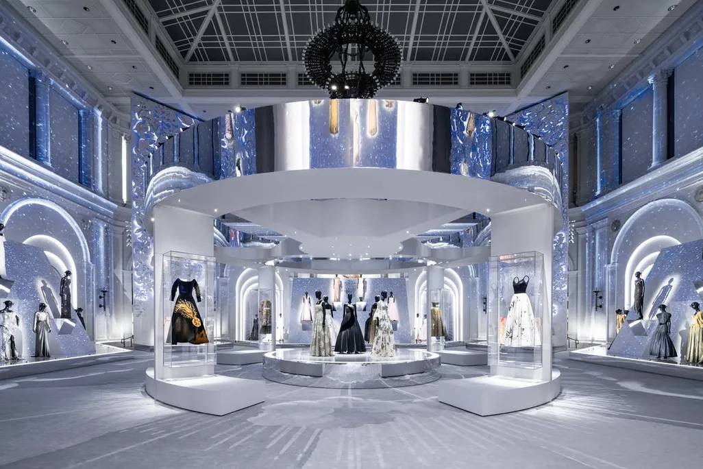 Installation view of the Dior exhibition