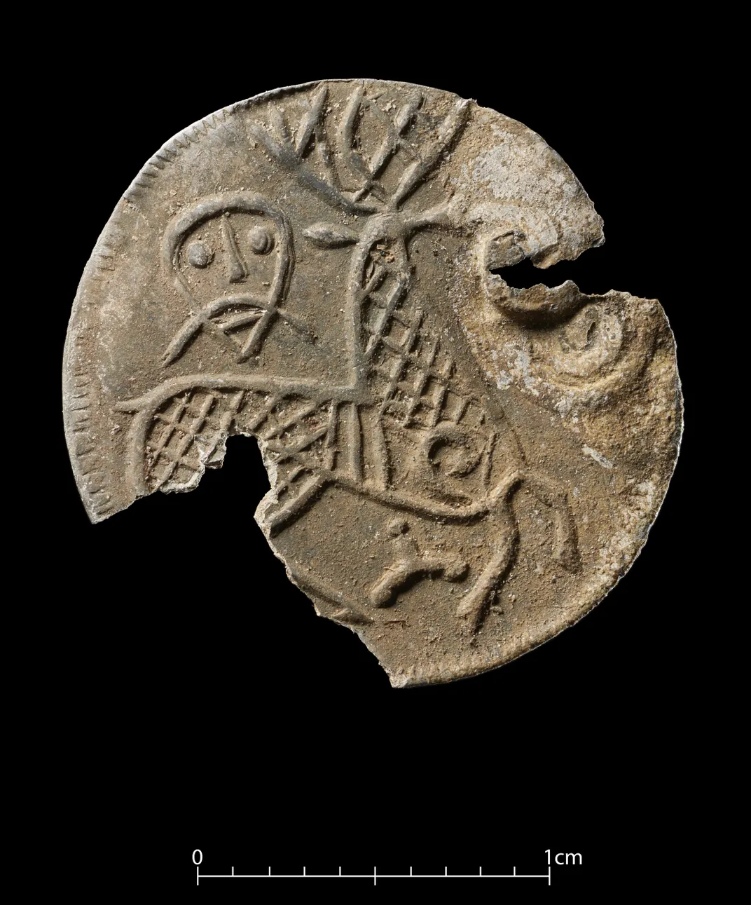 Coin against a black backdrop