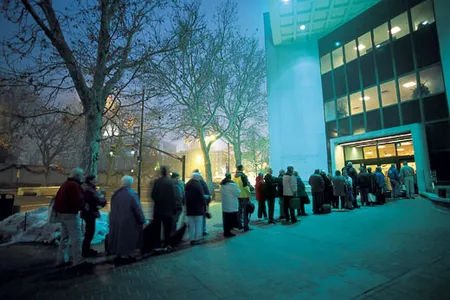 Enthusiasm for genealogy brings researchers to wait before dawn for the Family History Library in Salt Lake City to open.